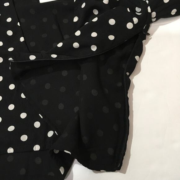 NWT REVOLVE X LIONESS Take the Plunge Polka Dot Top - Black - Medium - Picture 13 of 15